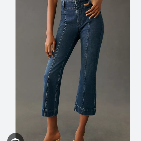 Pilcro Denim - Pilcro - Anthropologie 70's High-rise Slim Cropped Jeans